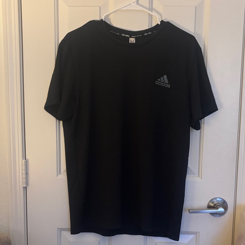 adidas Black Short-Sleeve Athletic Tee